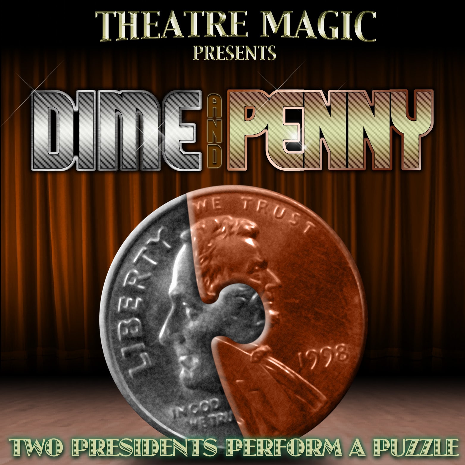Dime and Penny Theatre Magic Learn Magic