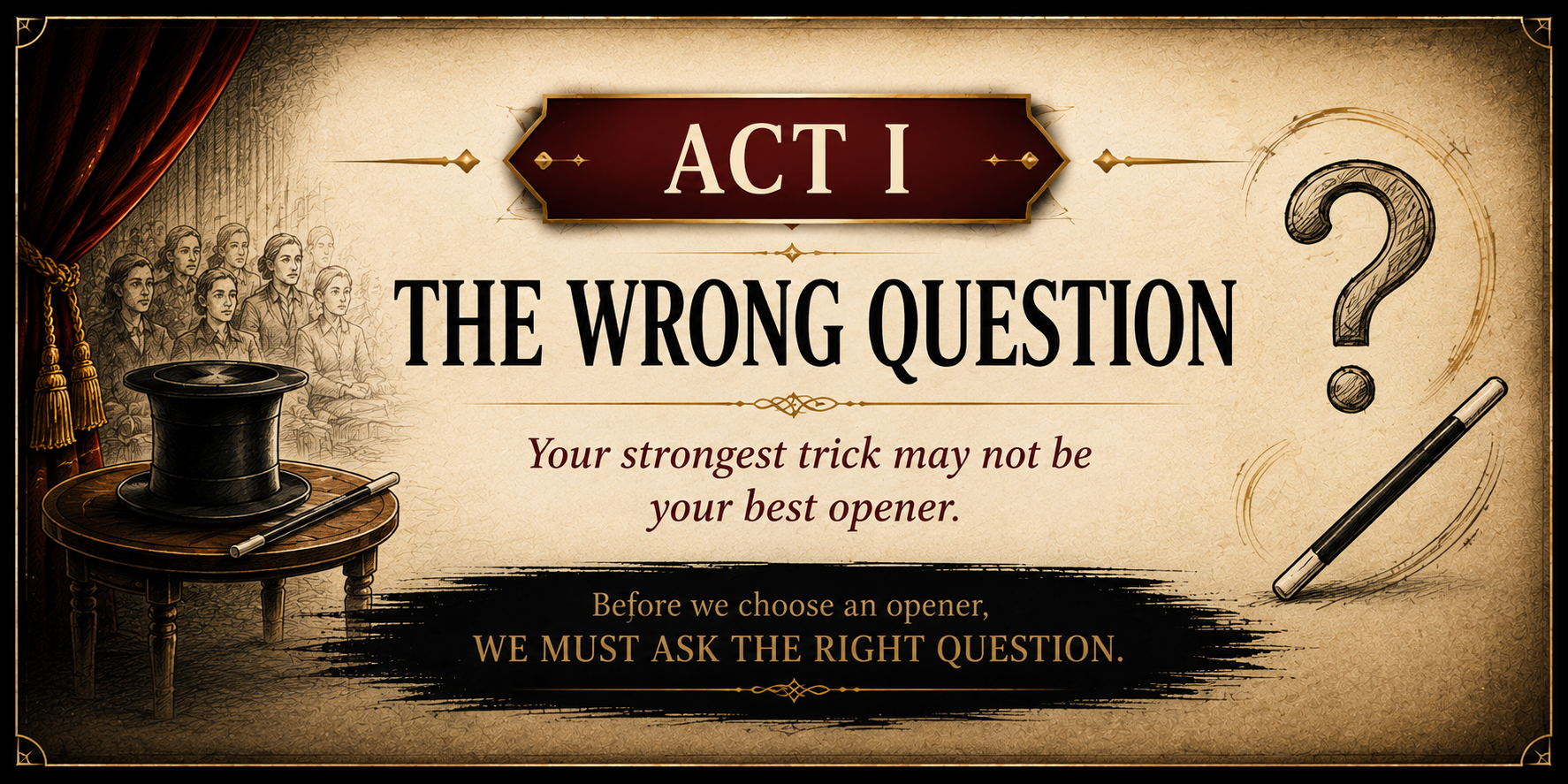 perfect opener wrong question strongest trick magic show